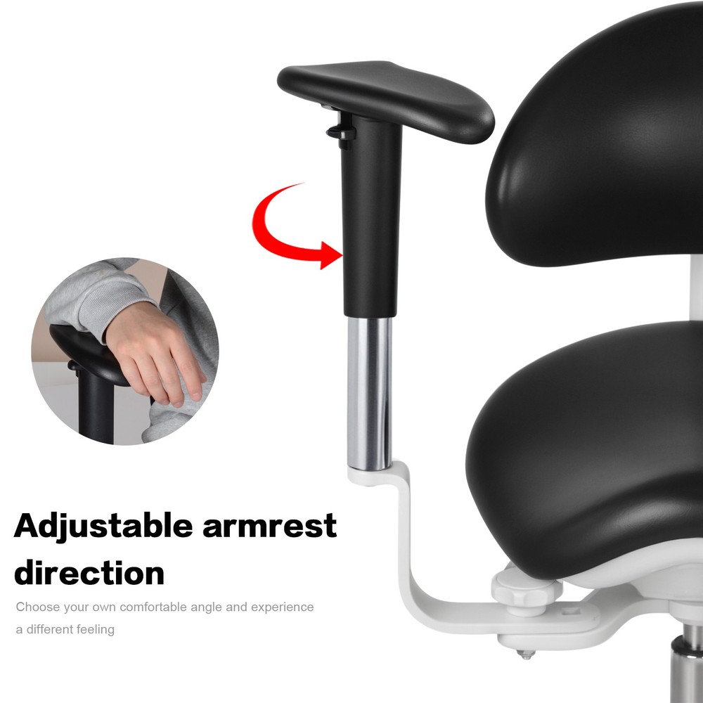 Dental Microscope Surgical Saddle Chair Dynamic Seating Stool Foot Control PU