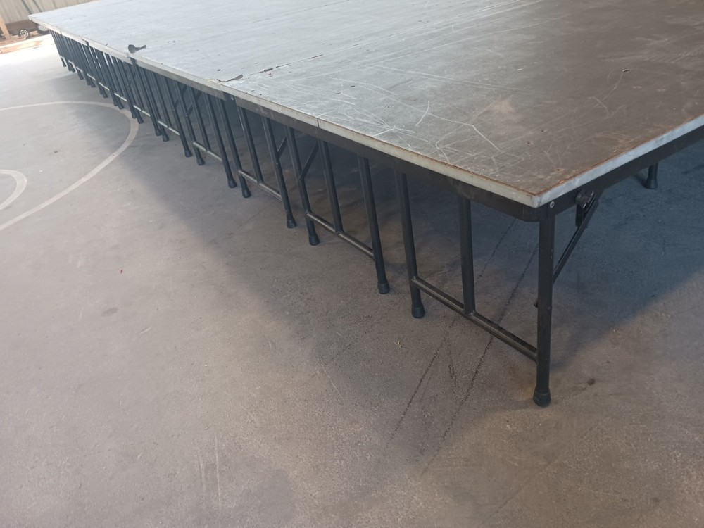 Complete Portable platform Stage riser with Rails. 12x16 or 8x24. Choose height!