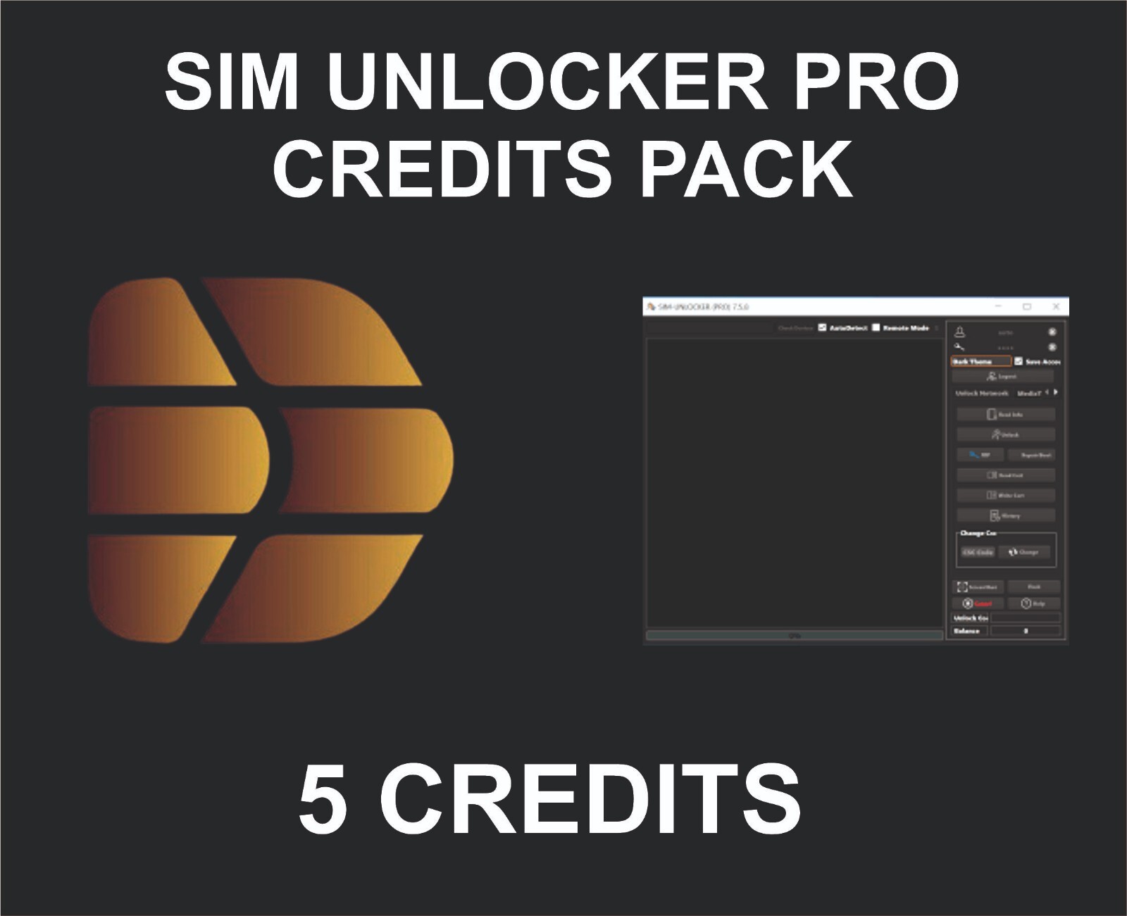 SIM Unlocker Pro Credits, 5 Credits Pack