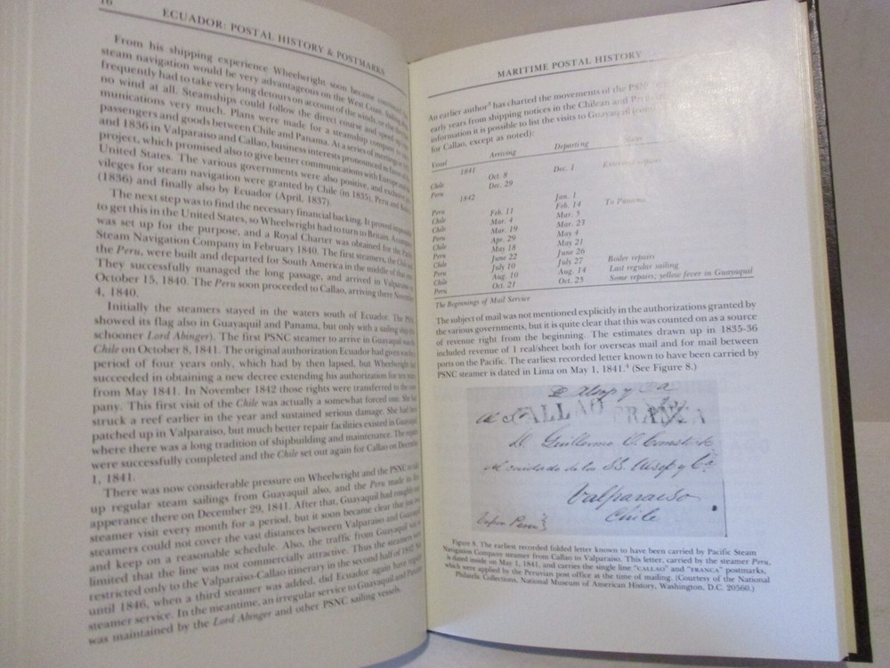 Ecuador Postal History and a Listing of Prephilatelic Postmarks Hardcover Book