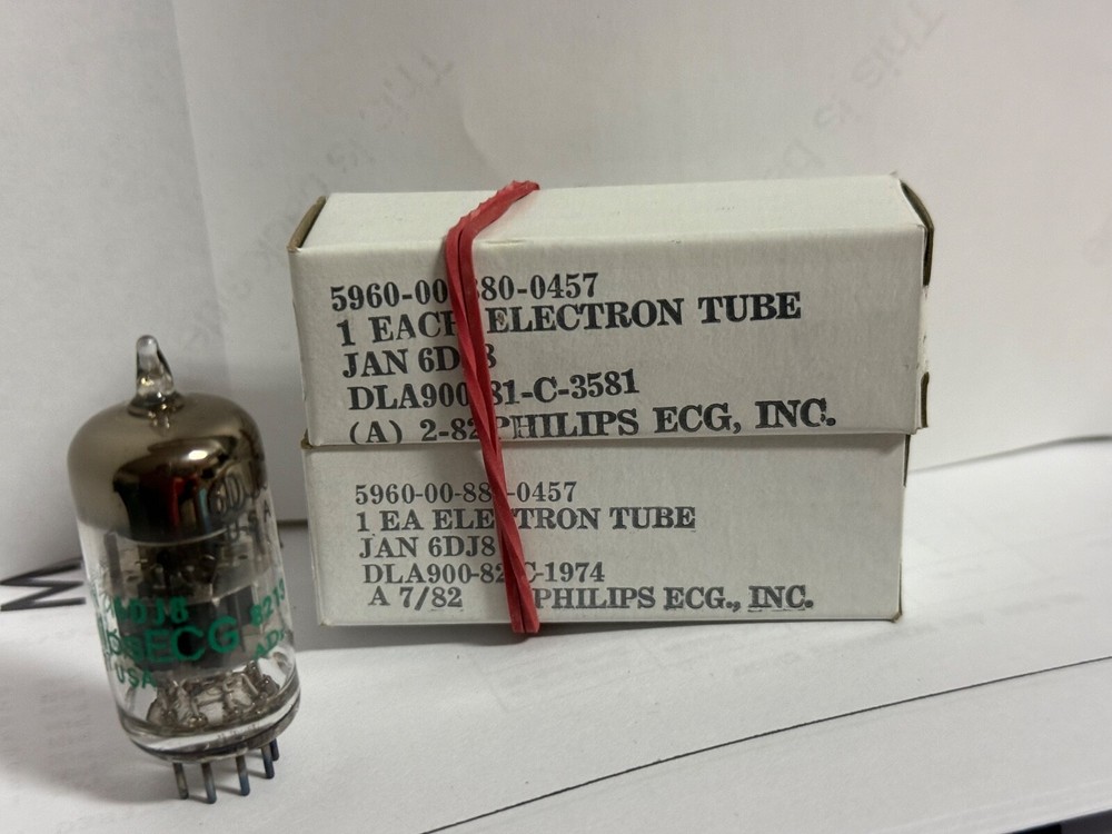 JAN Philips NOS Low Noise 6DJ8 ECC88 6922  TAD / Amplitrex Matched Pair