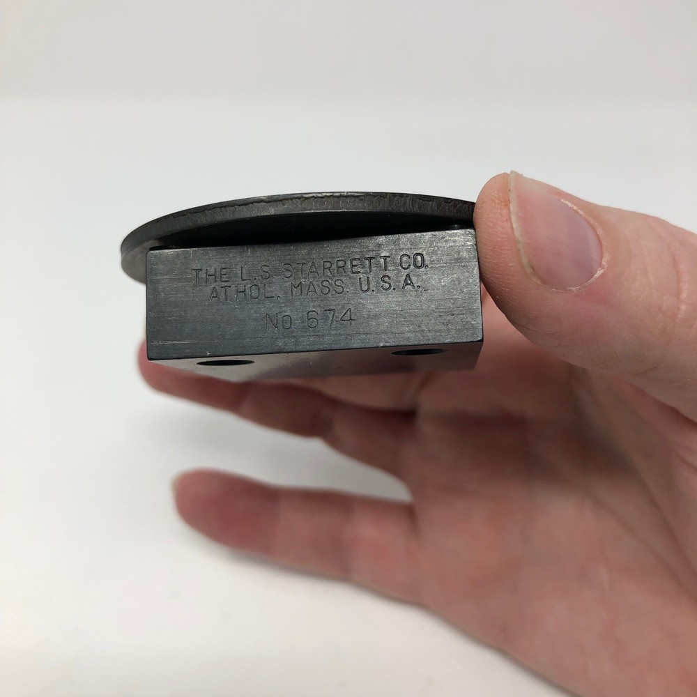 Starrett 674-3 Back w/ Adjustable Mounting Bracket for 655 Dial Indicator in Box