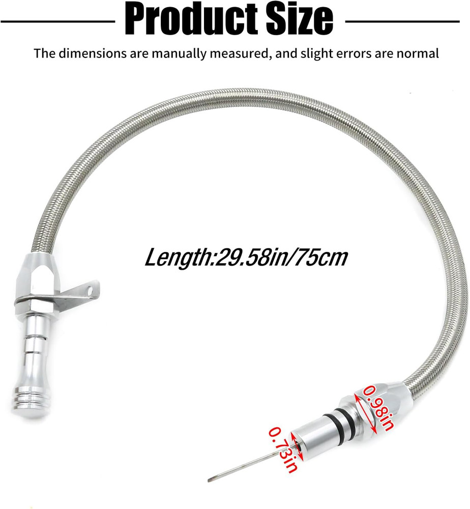 Silver Flexable Dipstick, Replacement for GM, Replacement for Chevy Trans Flexab