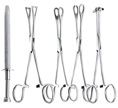 5 Pieces Body Piercing Instruments kit Tools Penington Forceps