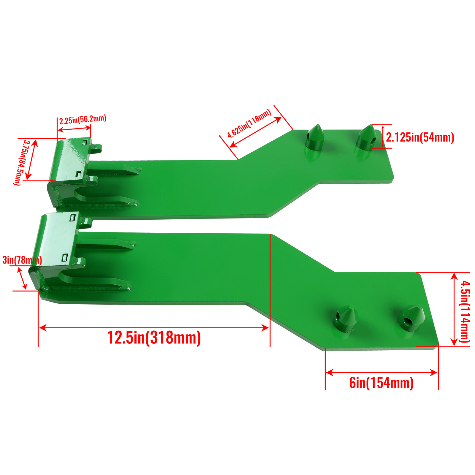 For John Deere Tractor Loader Quick Tach Weld On Mounting Brackets