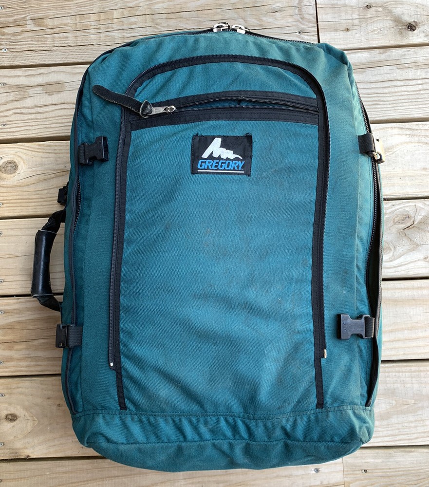 Vintage Gregory Backpack/ Duffle Bag Green Large Leather Handle