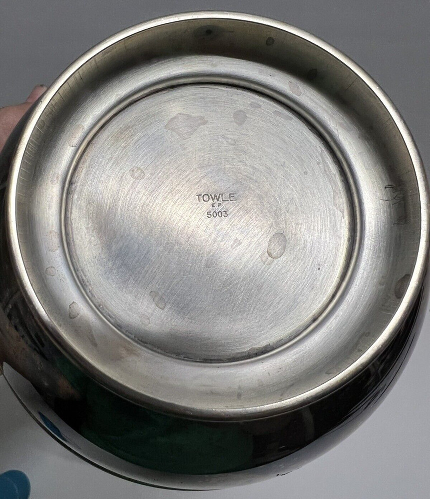 Towle EP 5003 Blue Pedestal 7" Bowl