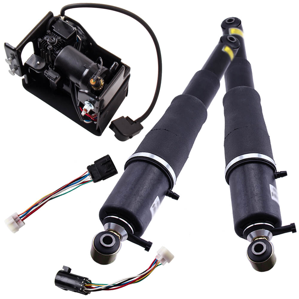 3PCS Air Suspension shocks Compressor Pump For Escalade Suburban Yukon Tahoe