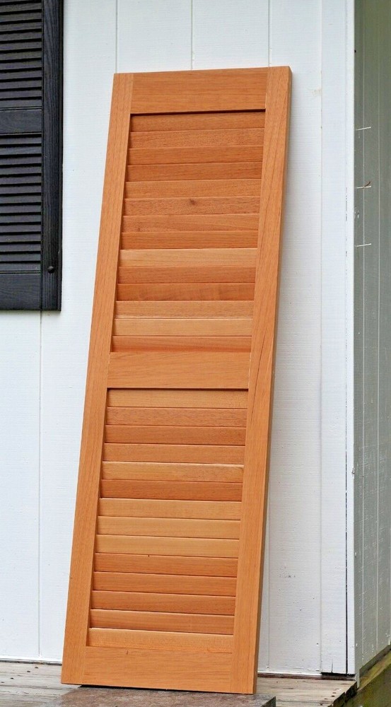 Solid cedar wood shutter 60.5" height 18" width 1 3/8" thick