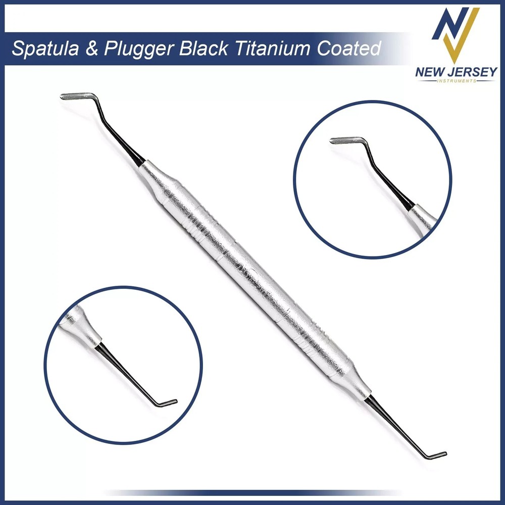 Dental Composite Filling Instruments Spatula & Plugger Titanium Black Tips