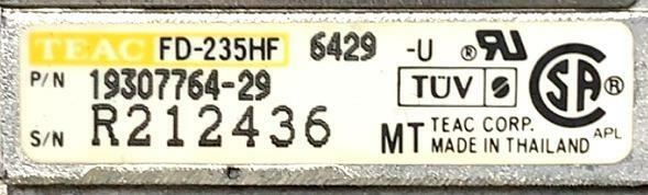 TEAC FD-235HF 3.5" Floppy Drive 19307764-29
