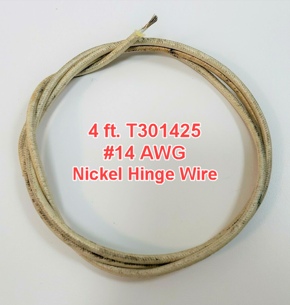 Stranded NICKEL HINGE WIRE- Fine Stranded with Glass Outer Braid 200°C (392°F)