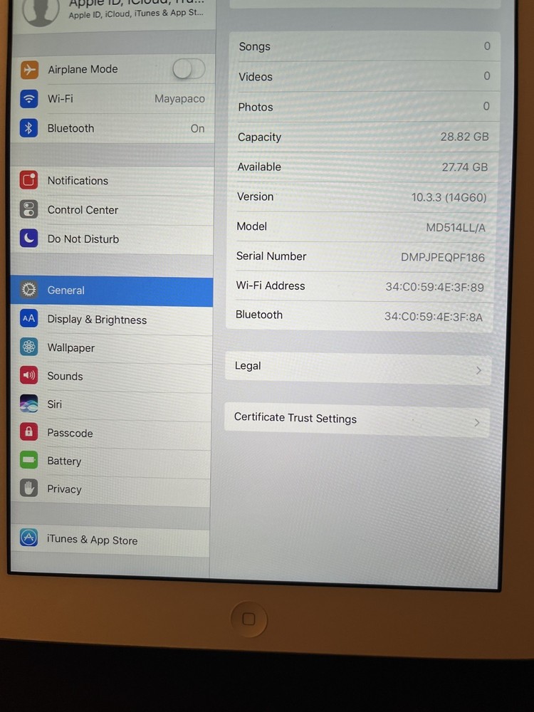 Apple iPad 4th Generation. 32Gb. White WiFi