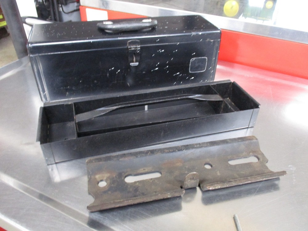 vintage original John deere tractor frame mount toolbox tool box
