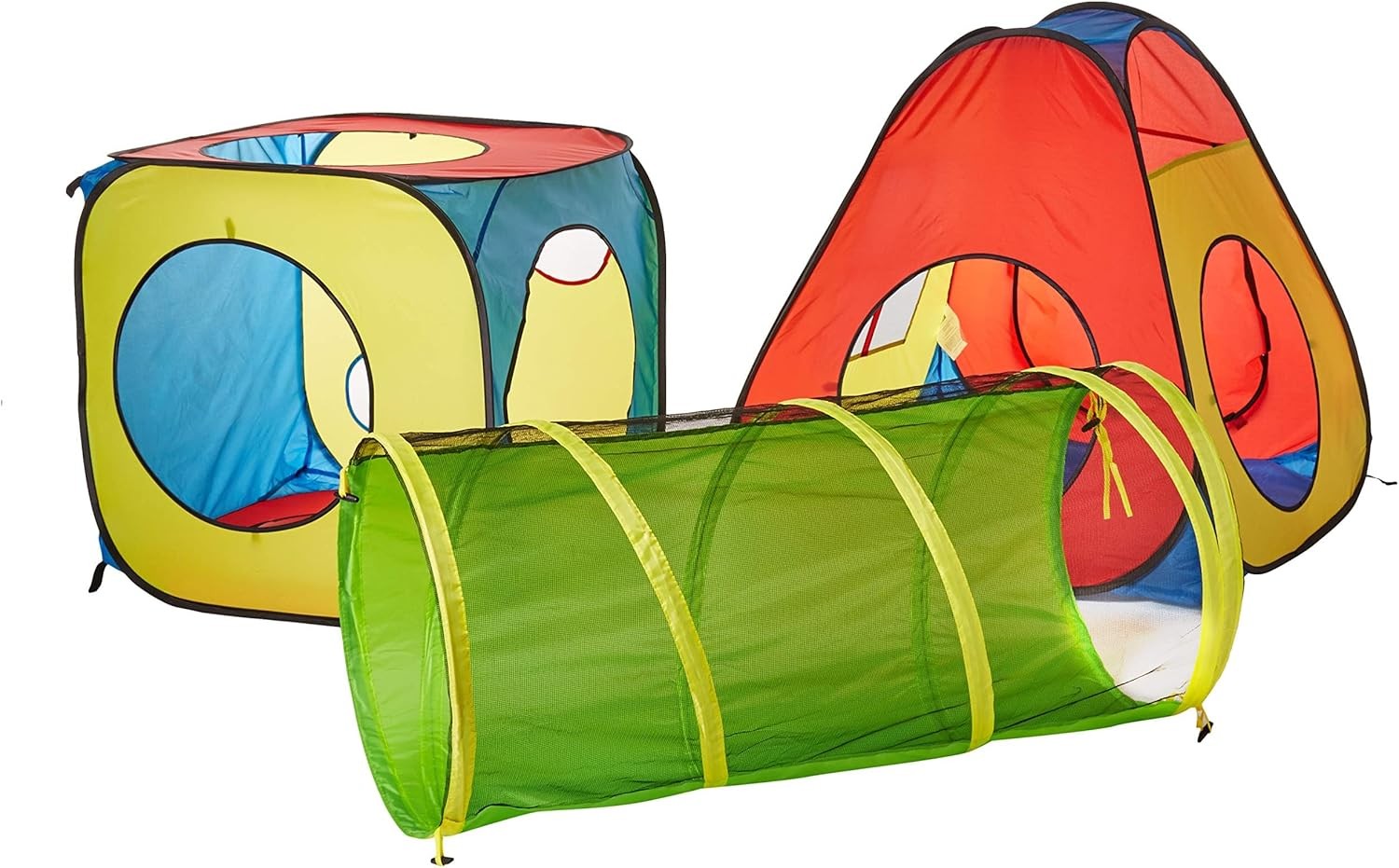 UTEX 8 in 1 Pop Up Children Play Tent House with 4 Tunnel, 4 Tents for Boys, Gir