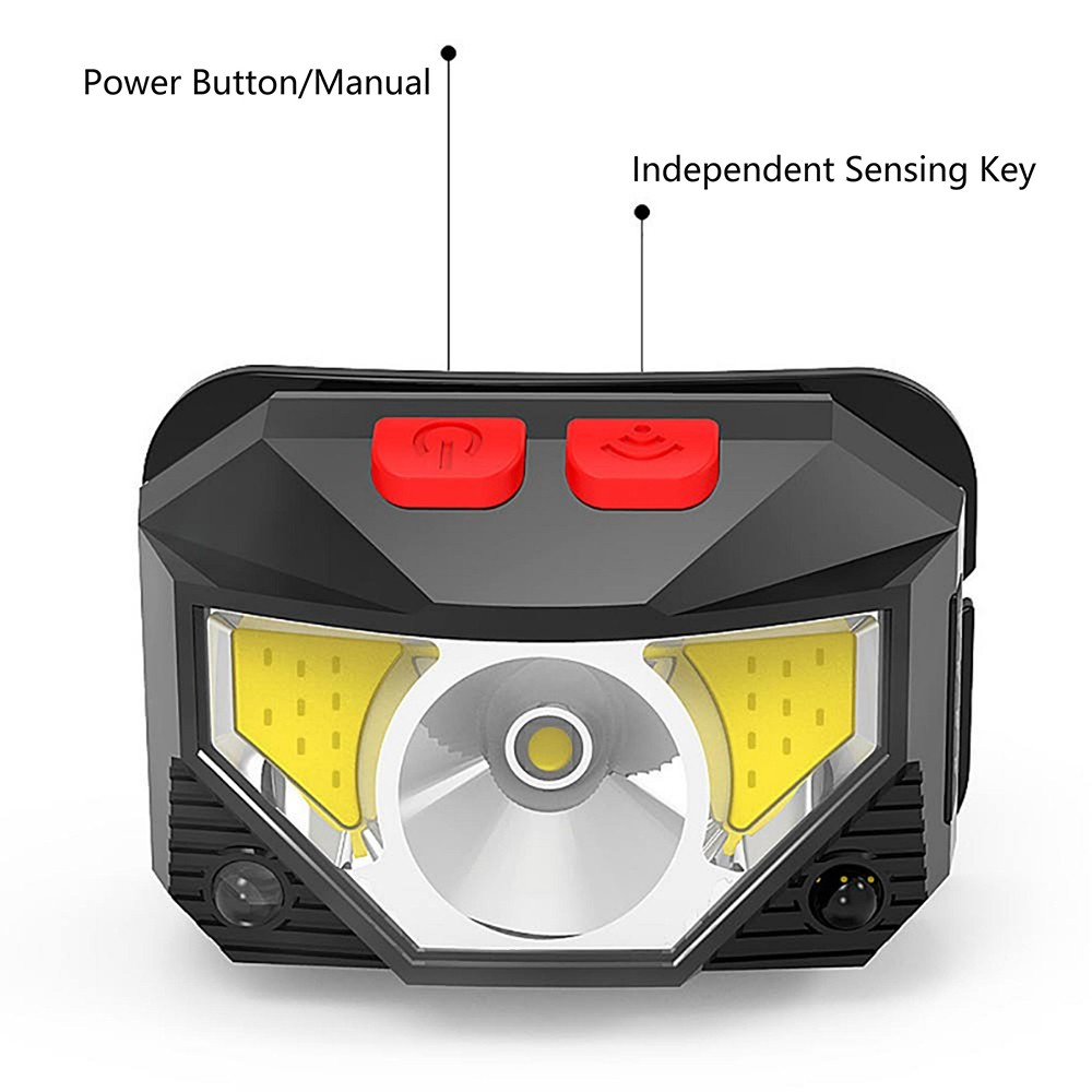 LED Headlamp Headlight Flashlight Torch COB Rechargeable Waterproof Sensor Lamp