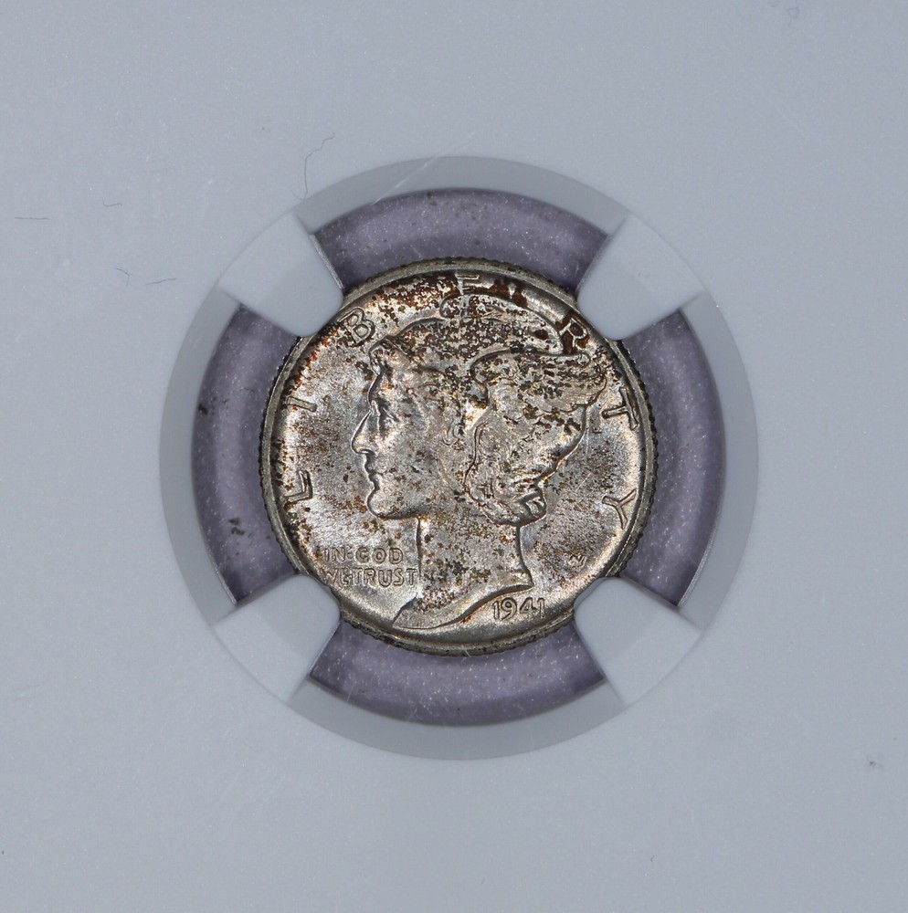 1941 Mercury Dime 10c NGC MS65