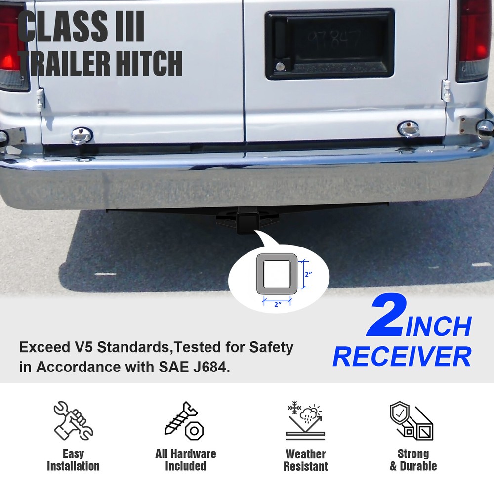 APS Class 3 Trailer Hitch Receiver for Ford E-150 E-250 E-350 2003-2014