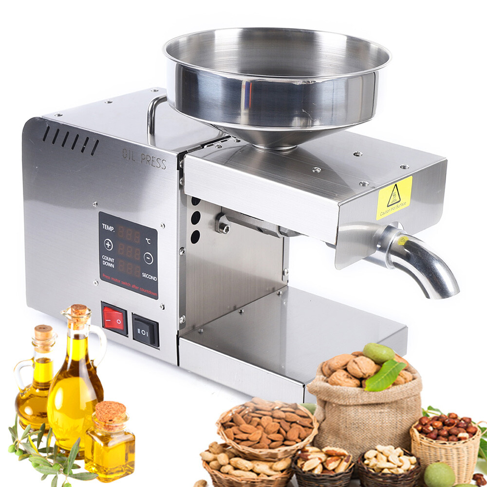 Oil Press Machine Automatic Oil Extractor Hot Cold Oil  Presser Stainless Steel