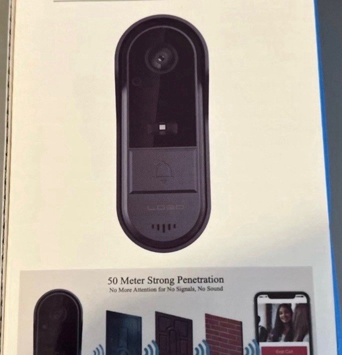 Smart Home Black Video Doorbell