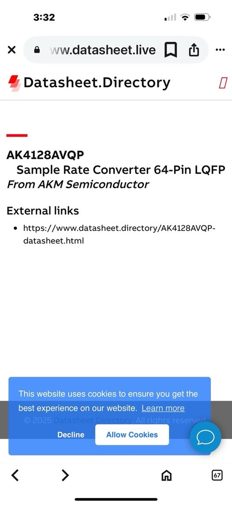 AK4128AVQP AKM SEMICONDUCTOR