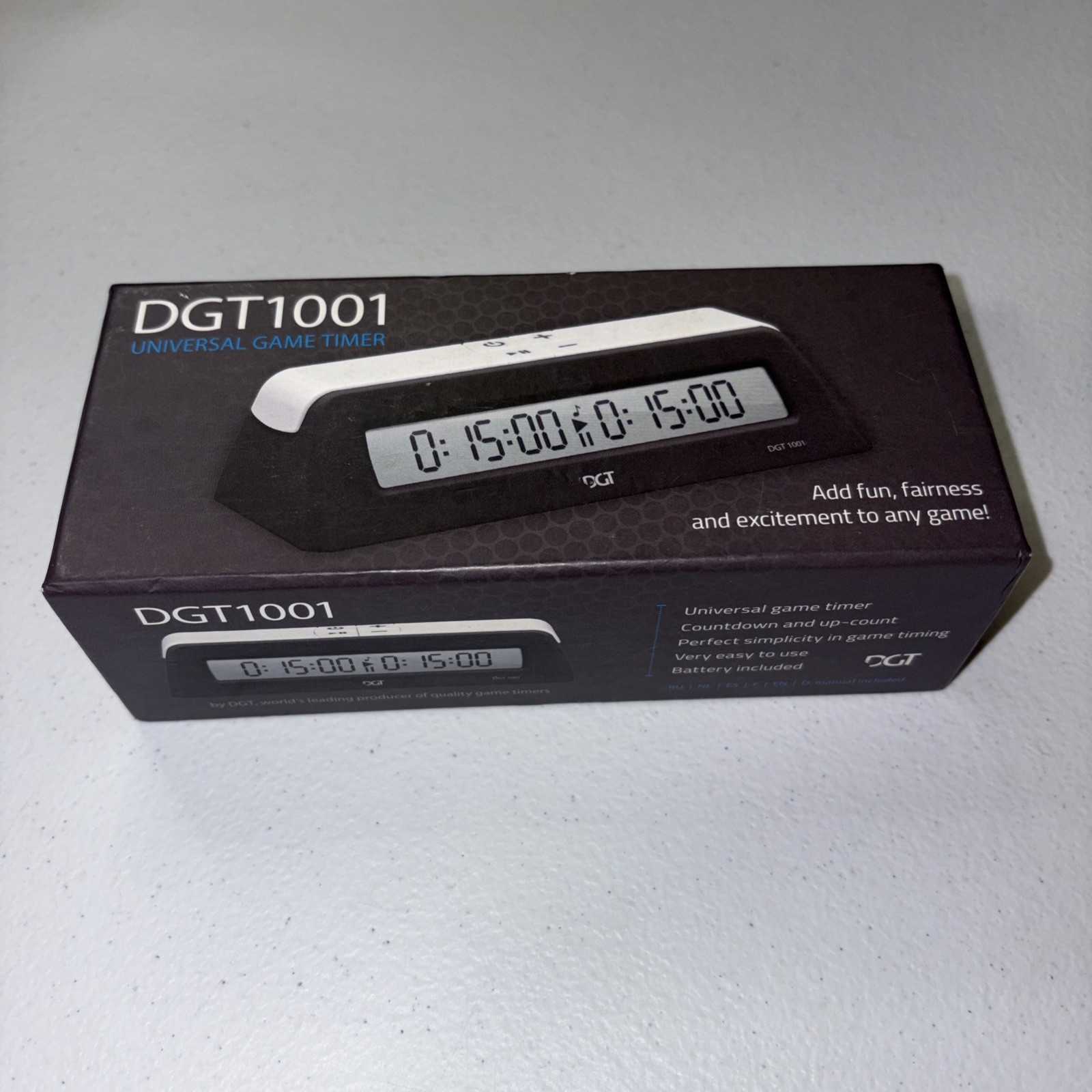 DGT 1001 Universal Game Timer Digital Chess Clock Black/White