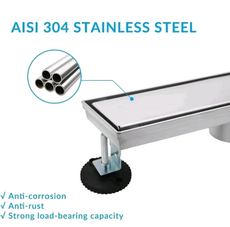 24-Inch Linear Shower Floor Drain - Brushed Stainless Steel 🛁