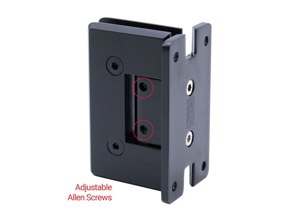 Preston Adjustable Wall Mount Hinge Adjustable Full Back Plate - Matte Black
