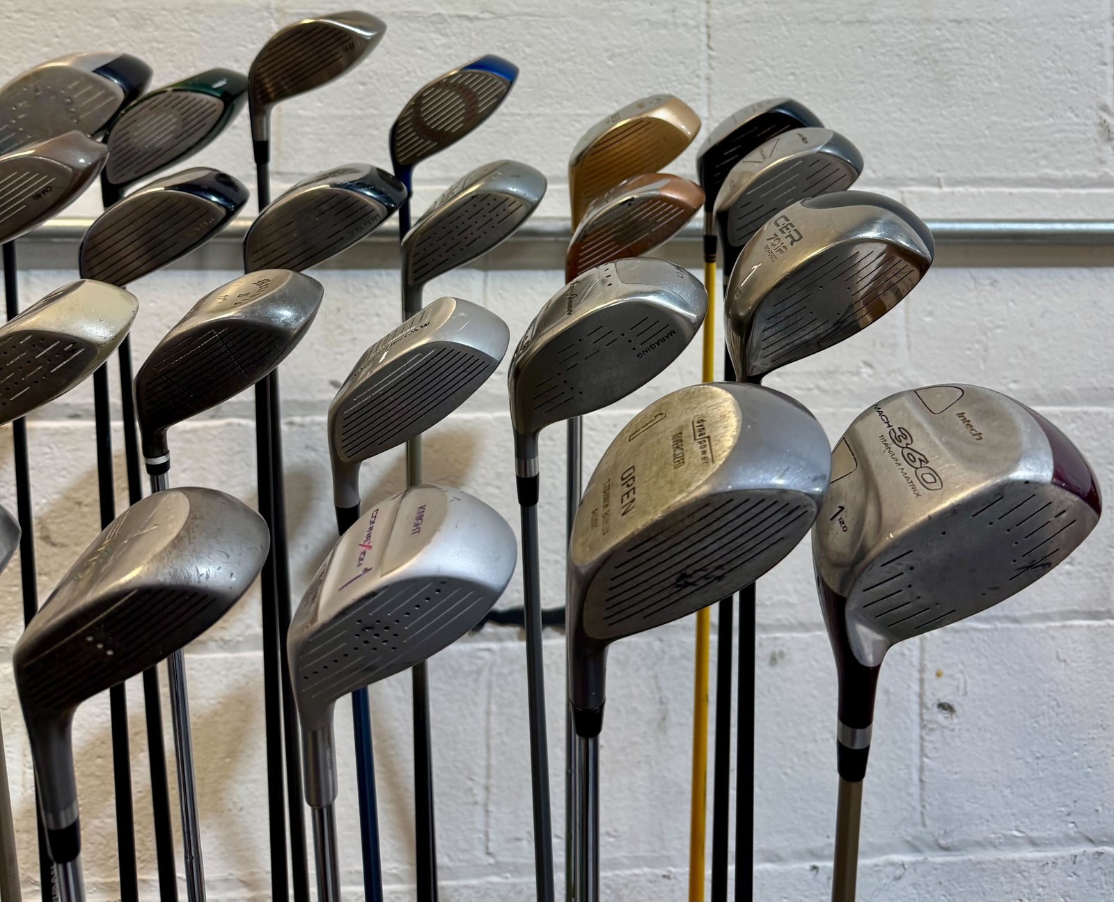 Wholesale Lot of 35 Golf Clubs - Assorted Drivers - Mixed Flexes/Lofts/Lengths