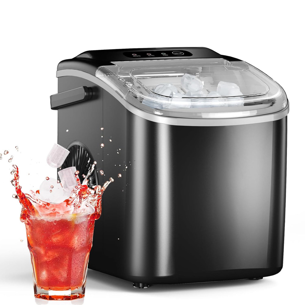 Ice Maker Countertop, Efficient Easy Carry Ice Machine, Self-Cleaning Ice Maker