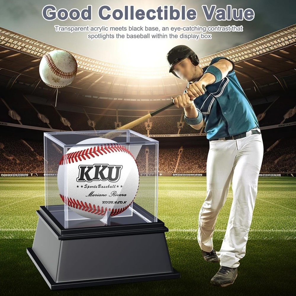 KKU Baseball Display Case, Standard Case 1 Pack, Claer