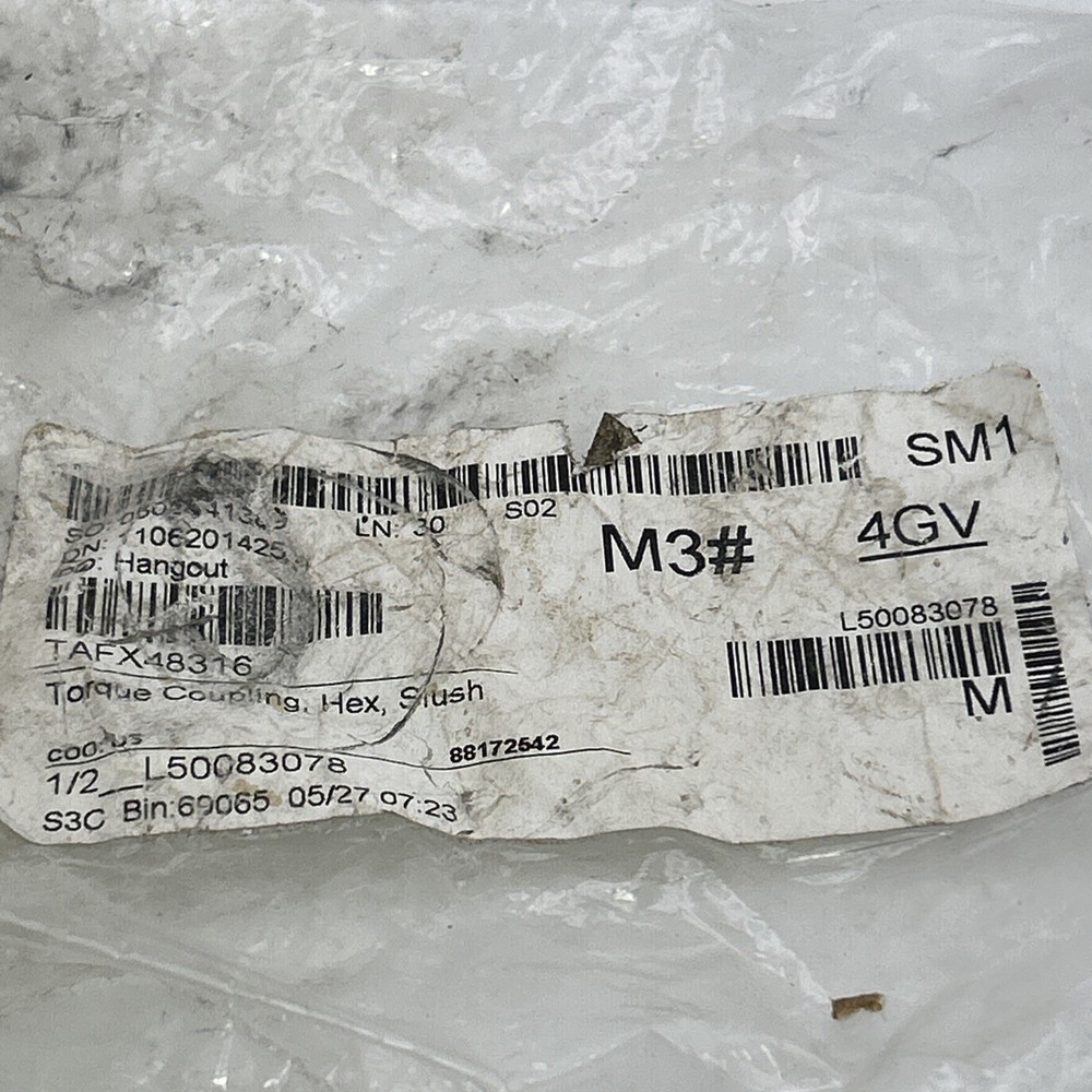 NOS Taylor X48316 Torque Coupling, Hex, Slush