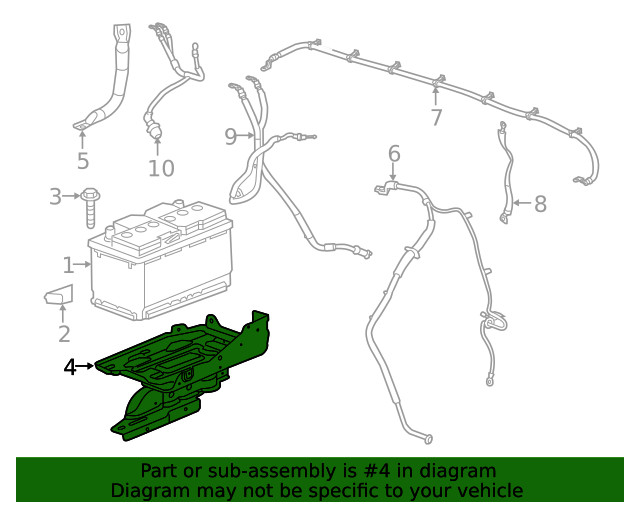 Genuine GM Battery Tray 84129889
