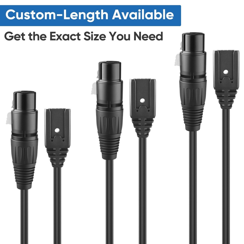 Replaceable Headset Cable for Clear-Com 110(5ft), XLR Connector Black