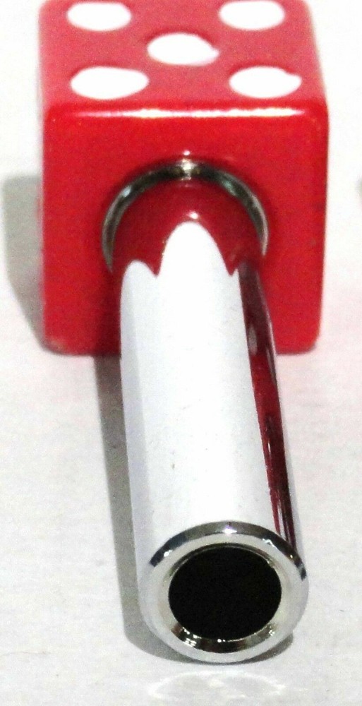 door lock knobs(2) red dice screw on for older Peterbilt Kenworth Freightliner