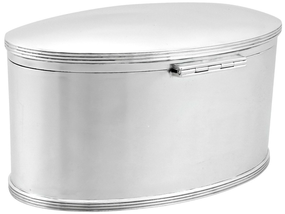 Sterling Biscuit Box - Antique George V (1920)