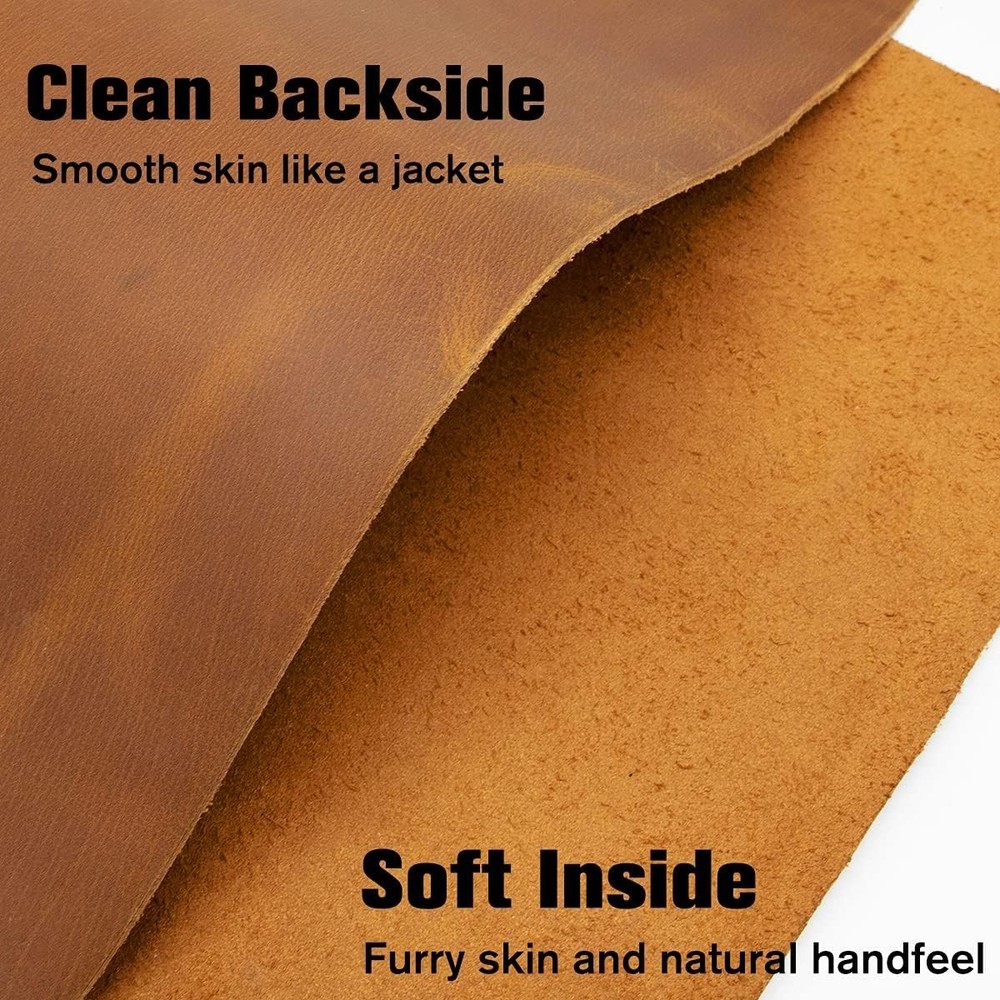 Thick Leather Sheets for Crafting Tooling Leather Full Grain Cowhide Leather