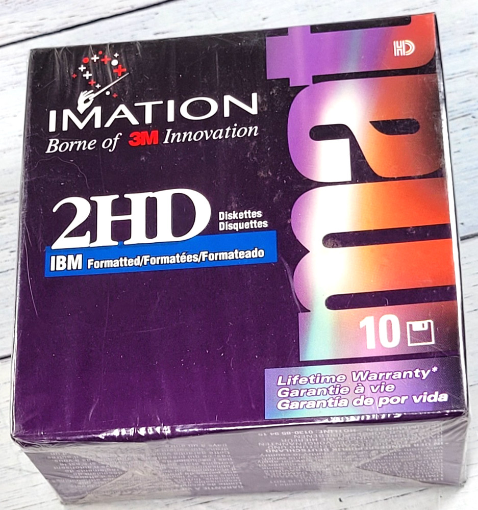 IMATION 2HD Diskettes IBM Formatted - 10 Pack