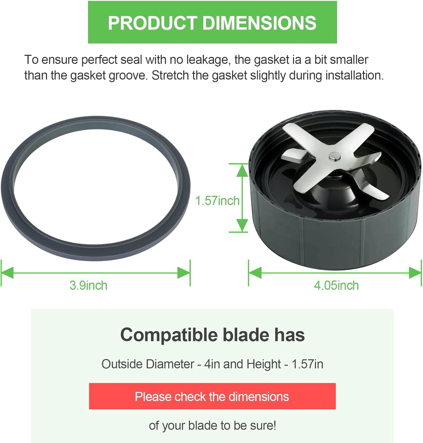 3 Pcs Blender Gasket Replacement Parts, Rubber Ring Seal Rings for Nutribullet