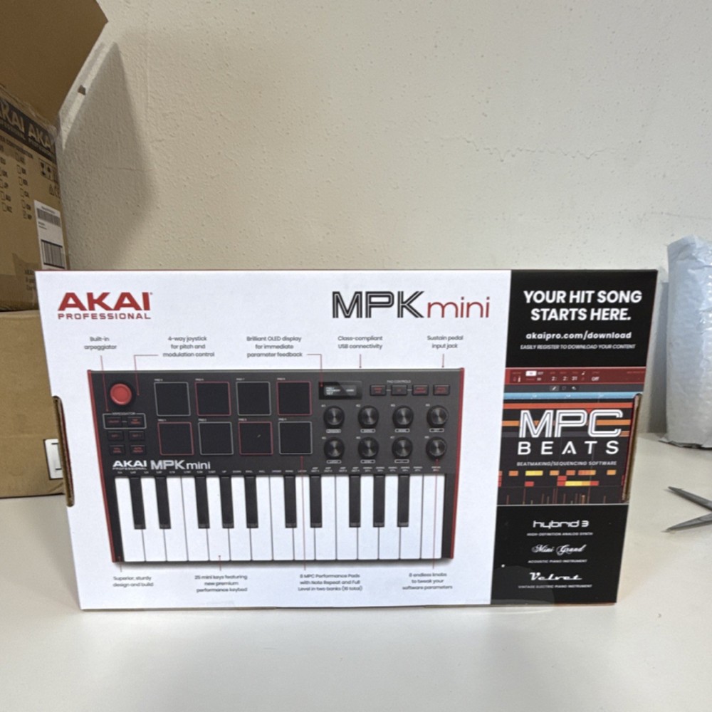 Akai Professional MPK mini MIDI Keyboard Controller 25 Synth Keys USB Pads