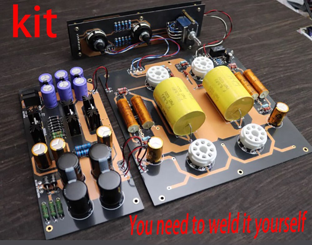 6SN7 6N8P preamp based on Rogue99 circuit board DIY / power /casing