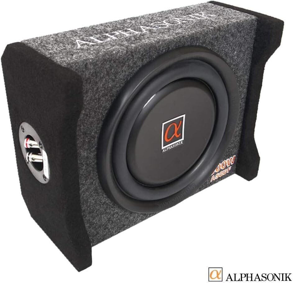 ALPHASONIK AS8DF 8 INCH 600 WATTS 4-OHM DOWN FIRE SHALLOW MOUNT FLAT