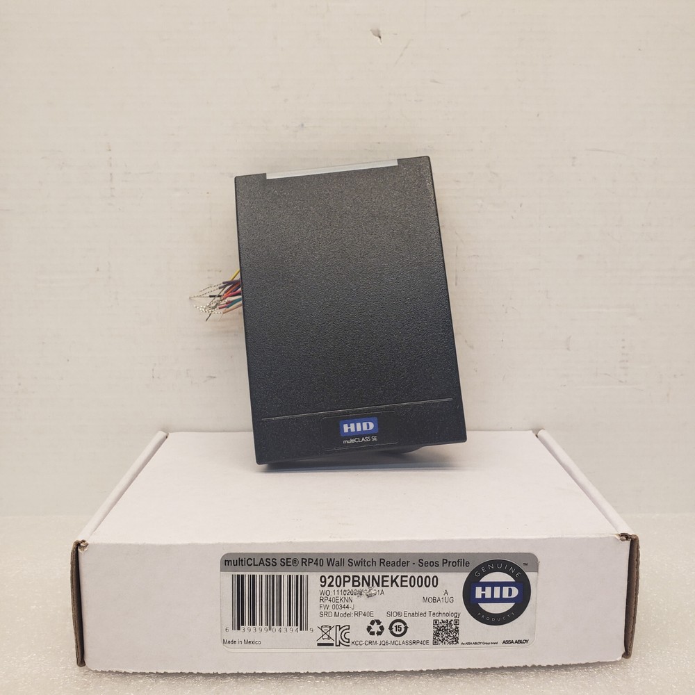 HID RP40 Smart Wall Switch Reader Multiclass SE SEOS Control 920PBNNEKE0000