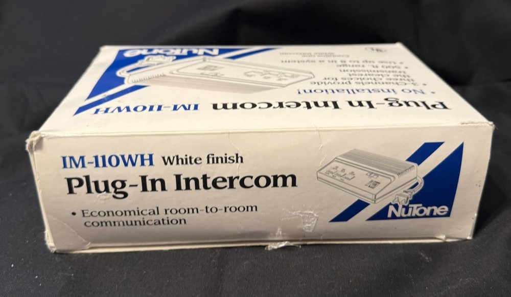 Nutone IM-110WH plug in intercom NEW Open Box