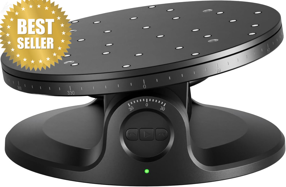 3D Scanning Turntable Dual Axis Motorized Platform Precision Small Objects