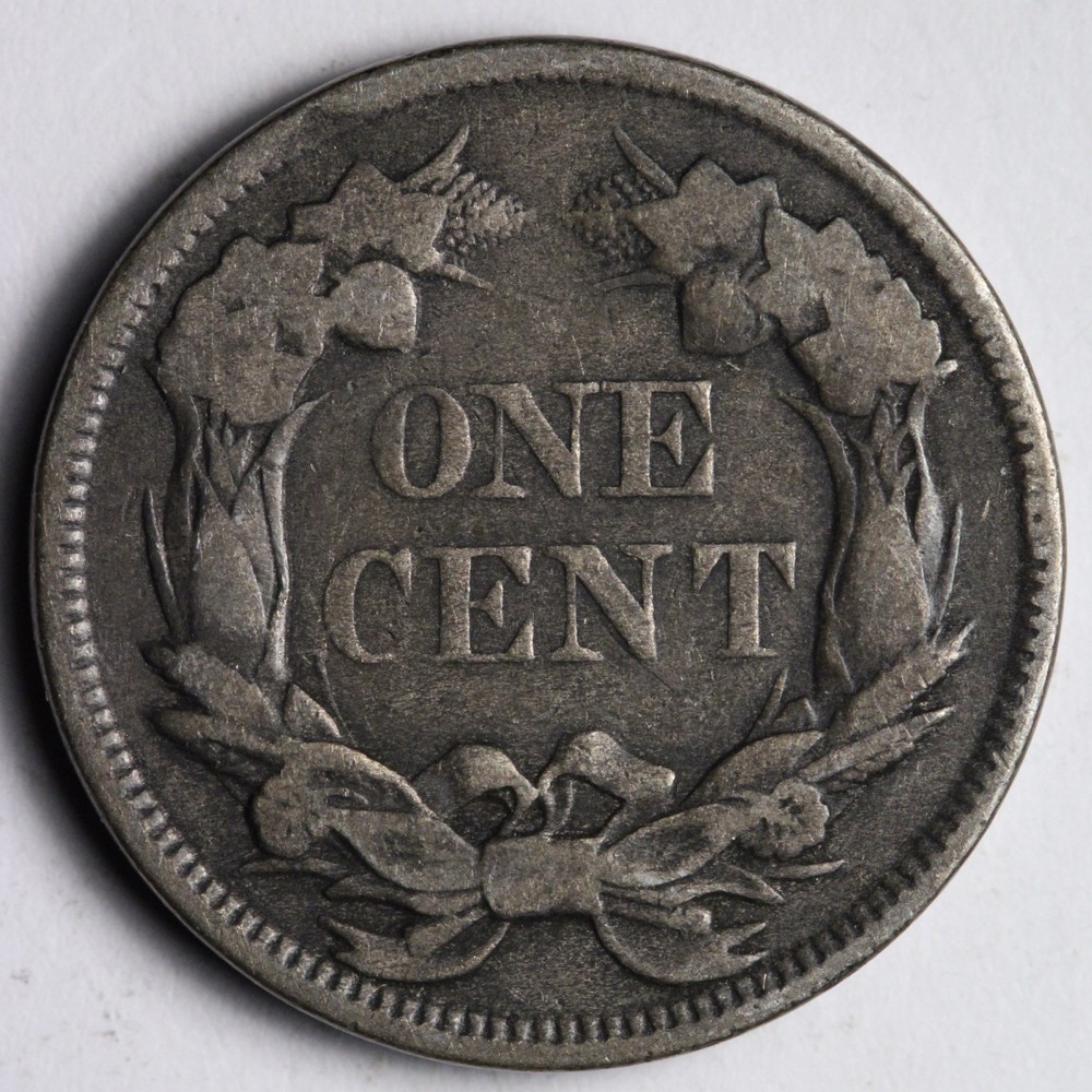 1858 L.L. Flying Eagle Cent Penny VF E104 QWEE