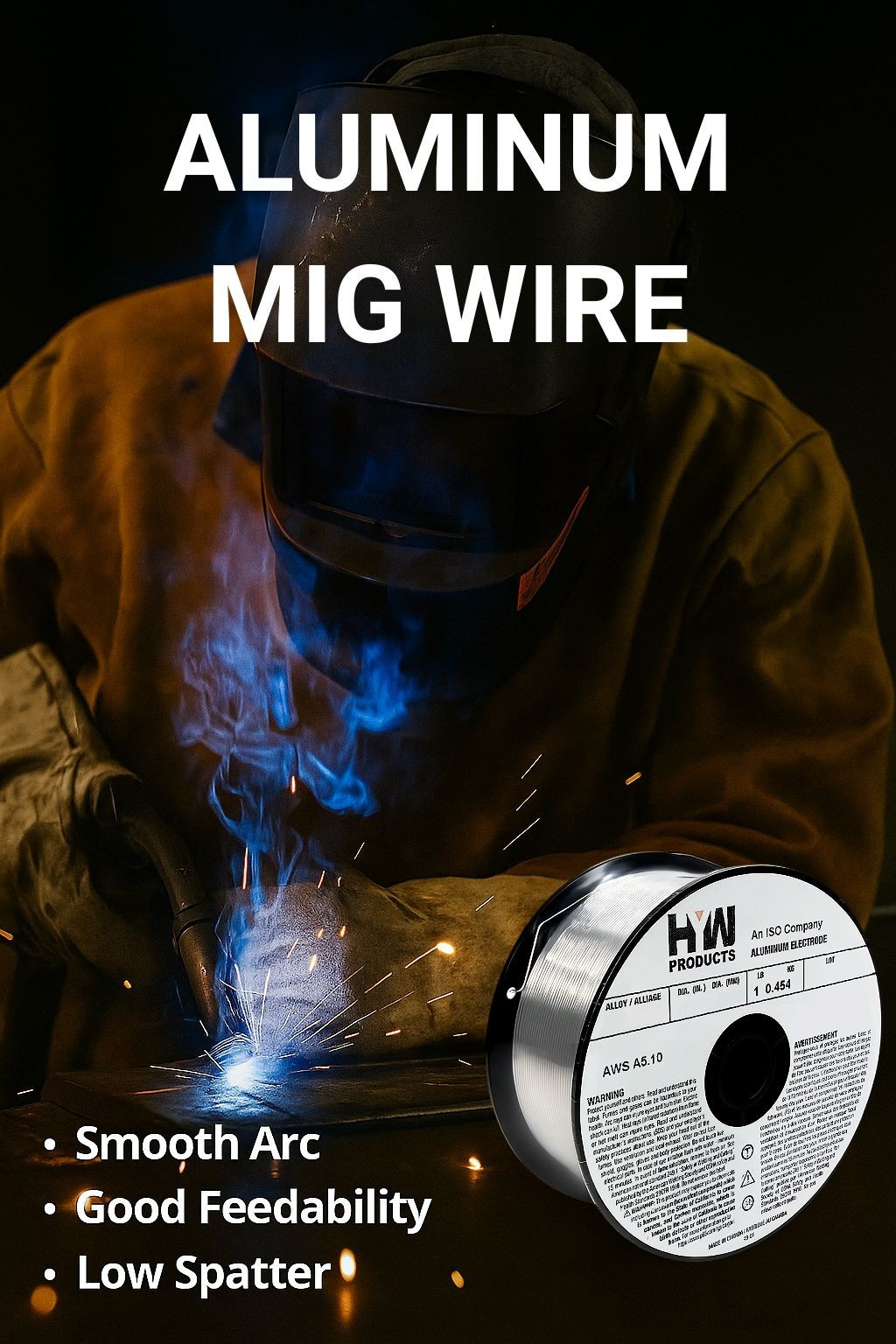 ER4043 Mig .035" Aluminum Welding Wire 1-LB Roll (Made in North America) 5-Pack