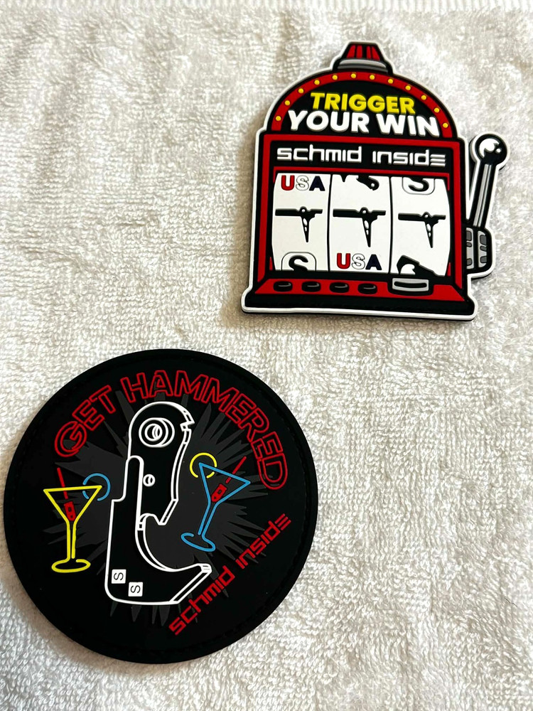 SHOT Show 2026 Get Hammered/Trigger Your Win" 2 Patch Bundle, Hook & Loop, NEW!