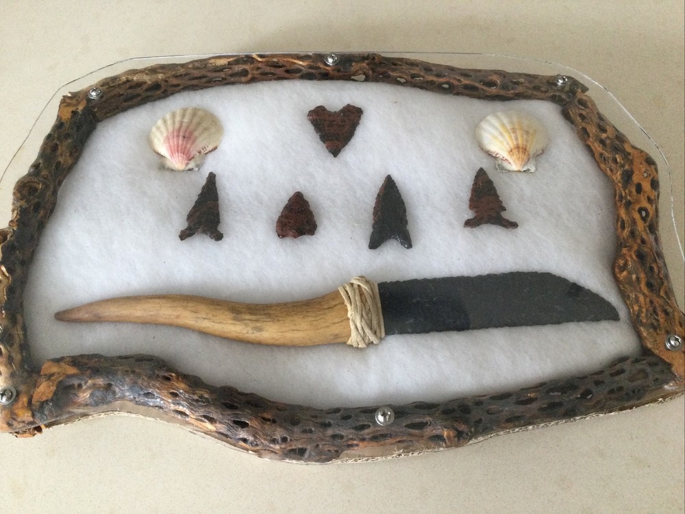 Native American Flintnapped Collection Shadow Box.