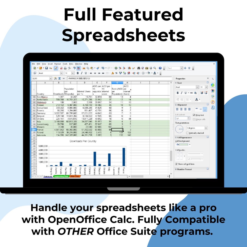 Open Office Software Suite for Windows-CD-Word Processing-Home-Student-Business
